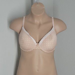 38DD Love Affair Underwired Bra ~ Beige ~ Polka Dot ~ Adjustable Straps